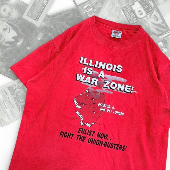 Illinois Is A War Zone Single Stitch Graphic Tee - Picture 1 of 8